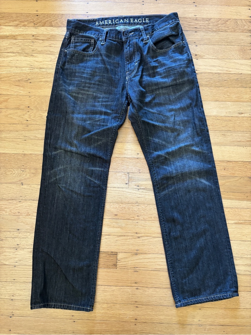 American Eagle Outfitters Men’s Dark Blue Straight Jeans